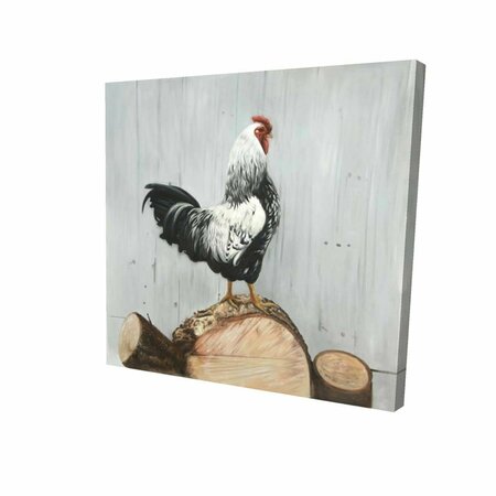 FONDO 12 x 12 in. Wyandotte Rooster-Print on Canvas FO2788759